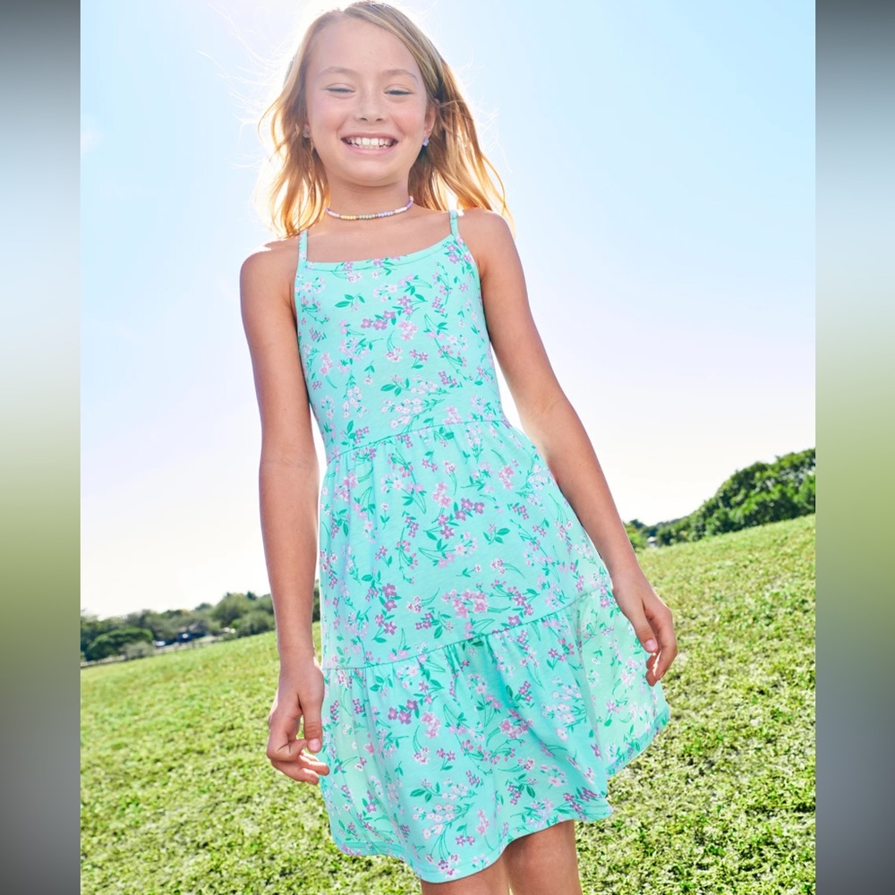 The Children's Place Mint Floral Casual Dress
